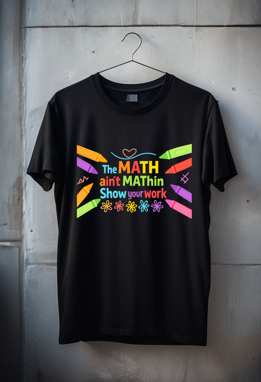 The Math Ain't Mathin Show Your Work Teacher T shirt