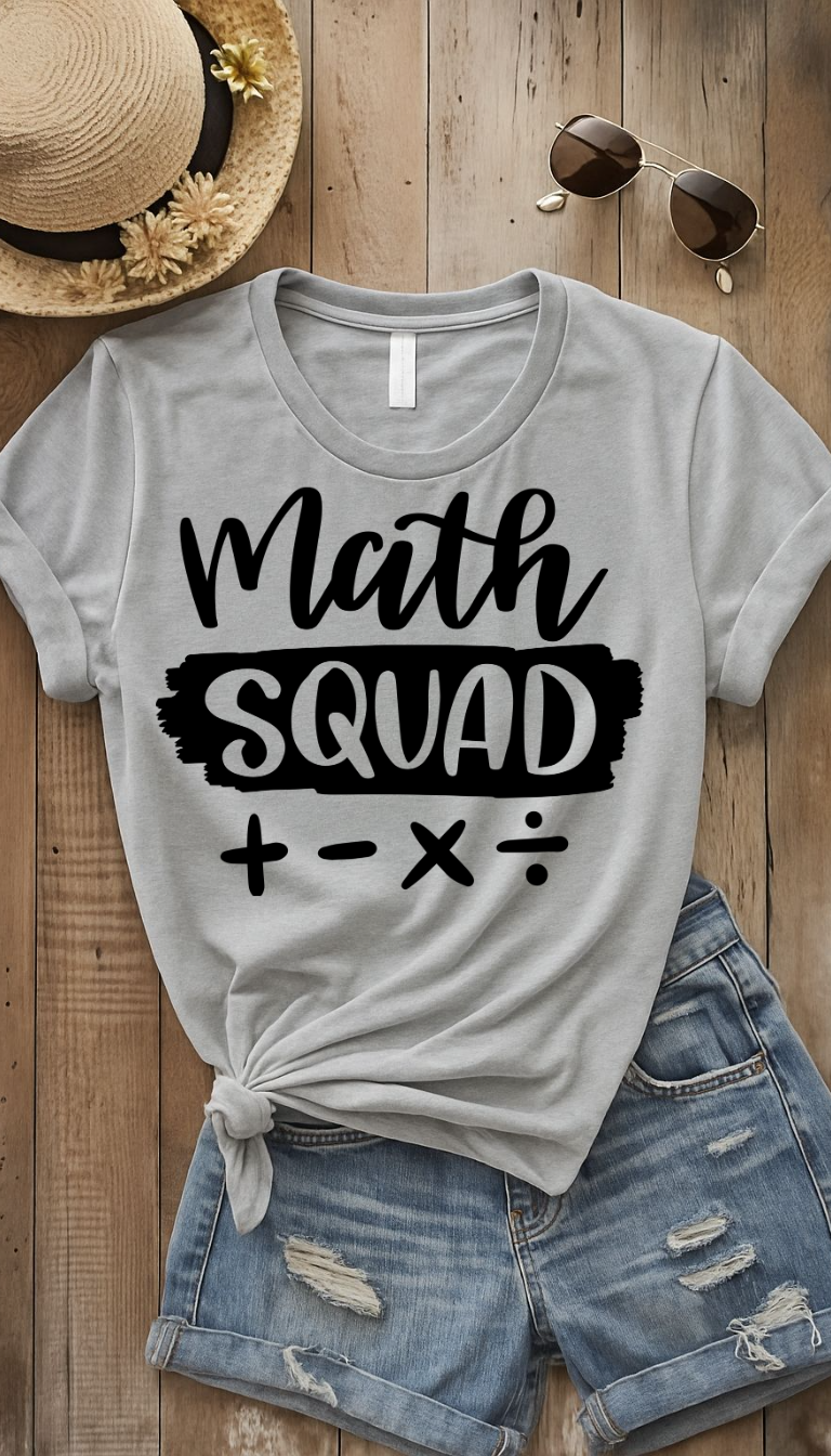 Math Squad Teacher T Shirt