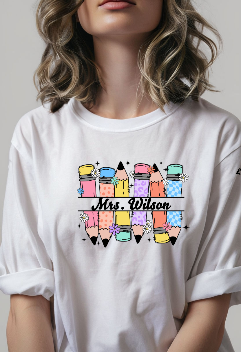 Custom Teacher T shirt Pencils (Copy)