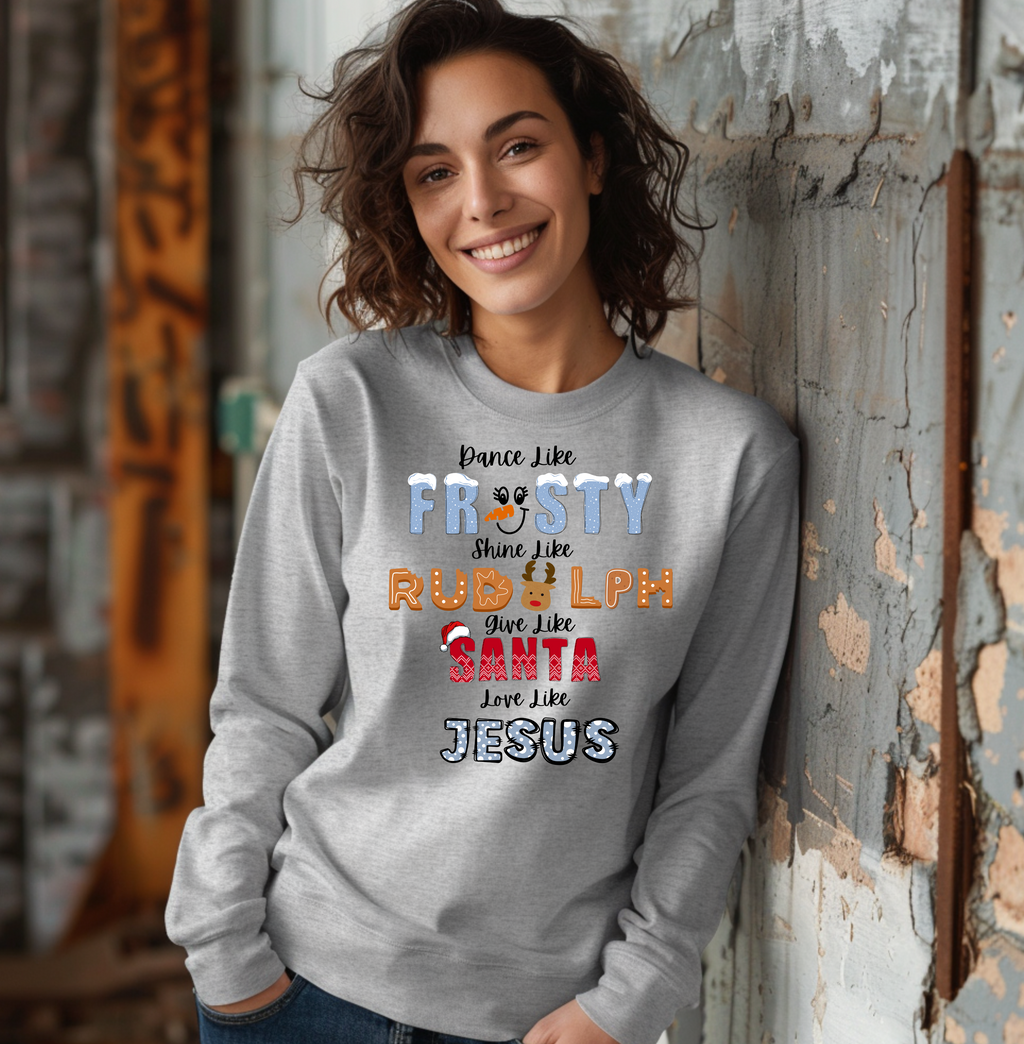 Dance Like Frost, Shine like Rudolph Christmas Long Sleeve Tee