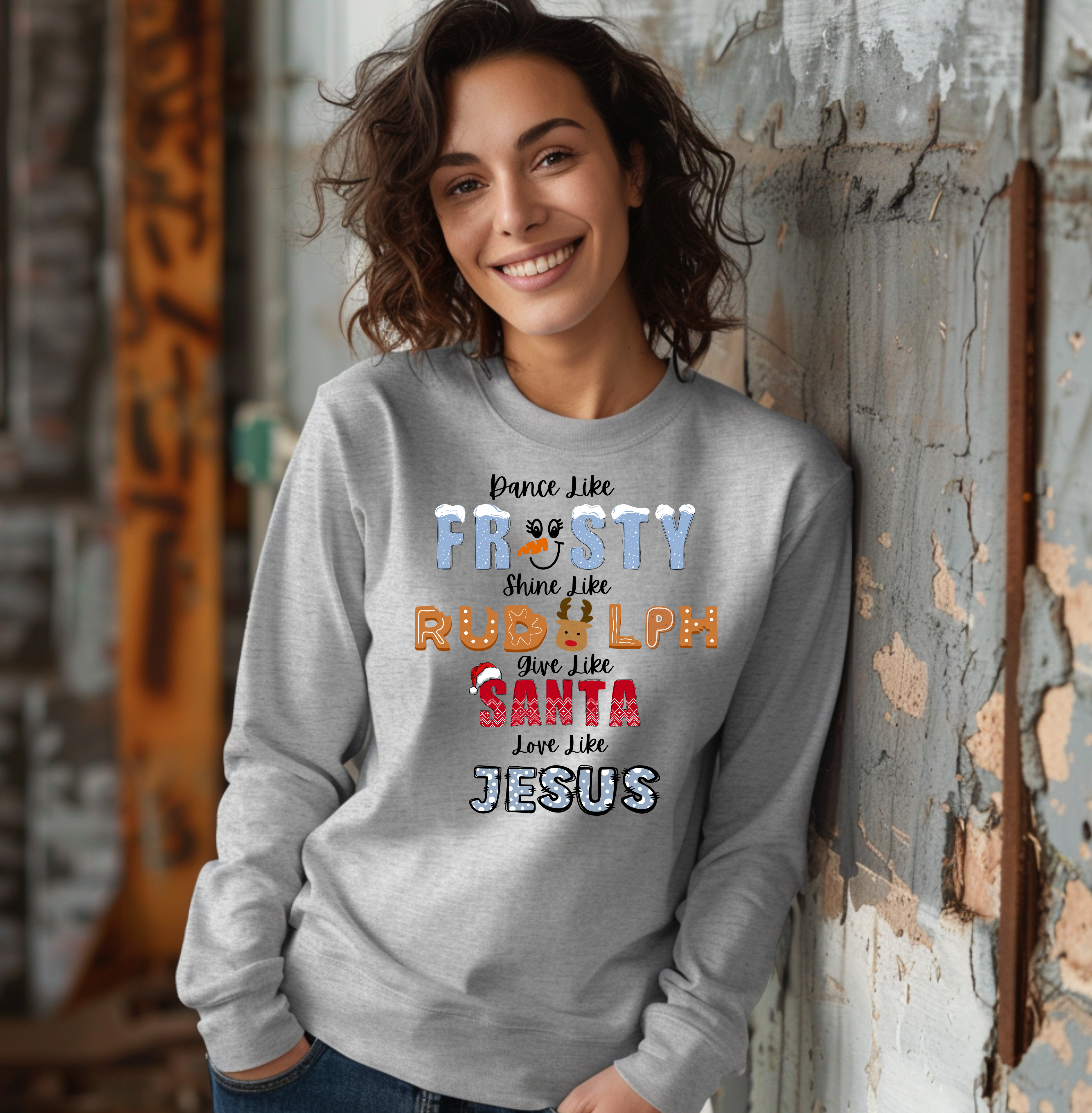 Dance Like Frost, Shine like Rudolph Christmas Long Sleeve Tee