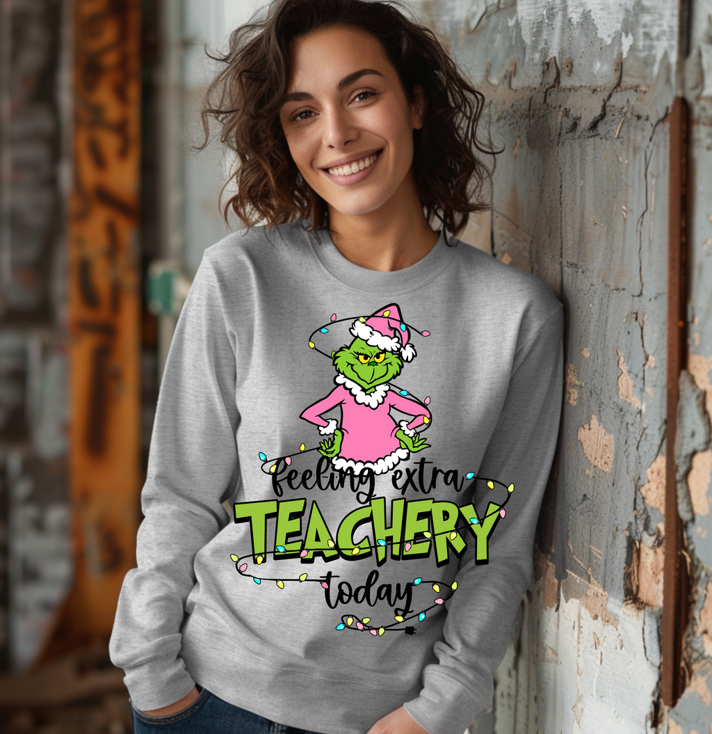 Grinch I'm Feeling Teachery Long sleeve t-shirt