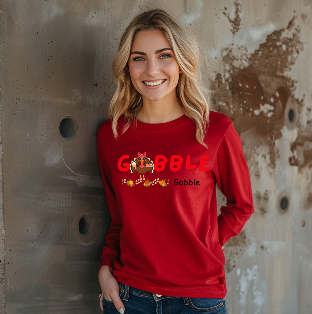 Gobble Gobble Thanksgiving Long Sleeve T-shirt