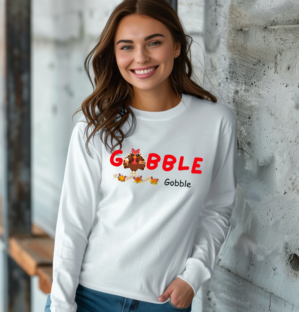 Gobble Gobble Thanksgiving Long Sleeve T-shirt