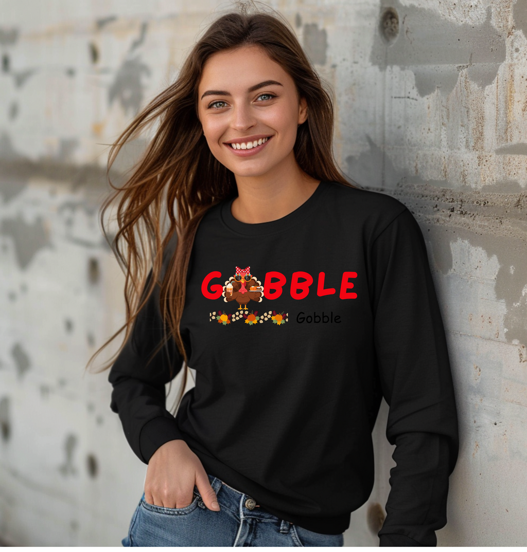 Gobble Gobble Thanksgiving Long Sleeve T-shirt