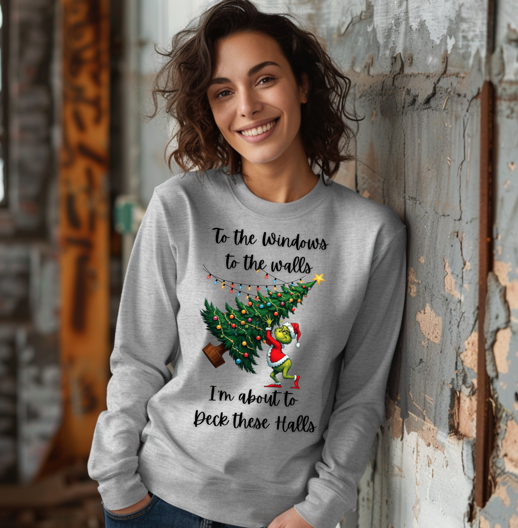 To the Windows to Walls Grinch with Christmas Tree Long Sleeve