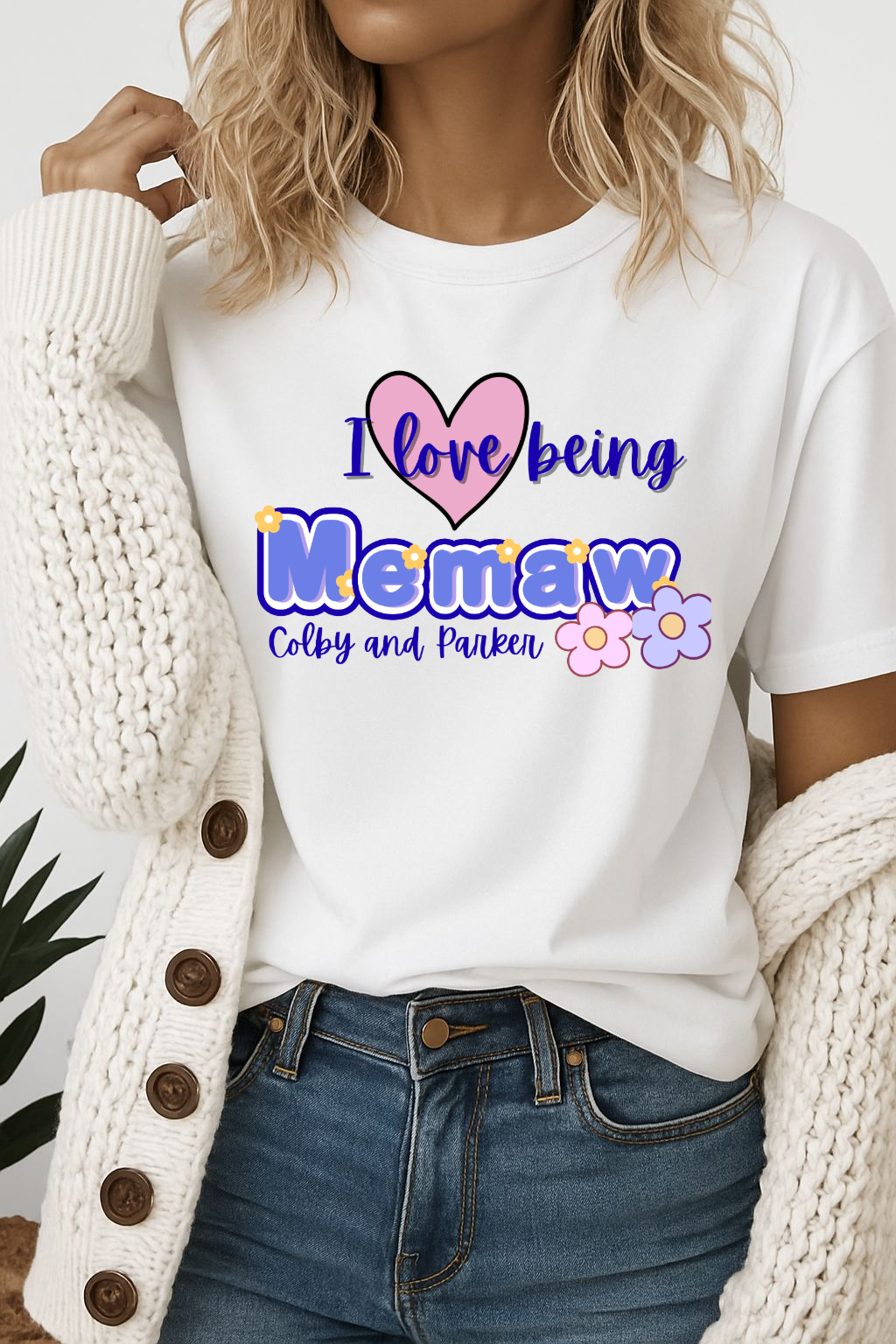 I love being Memaw Personalized with names