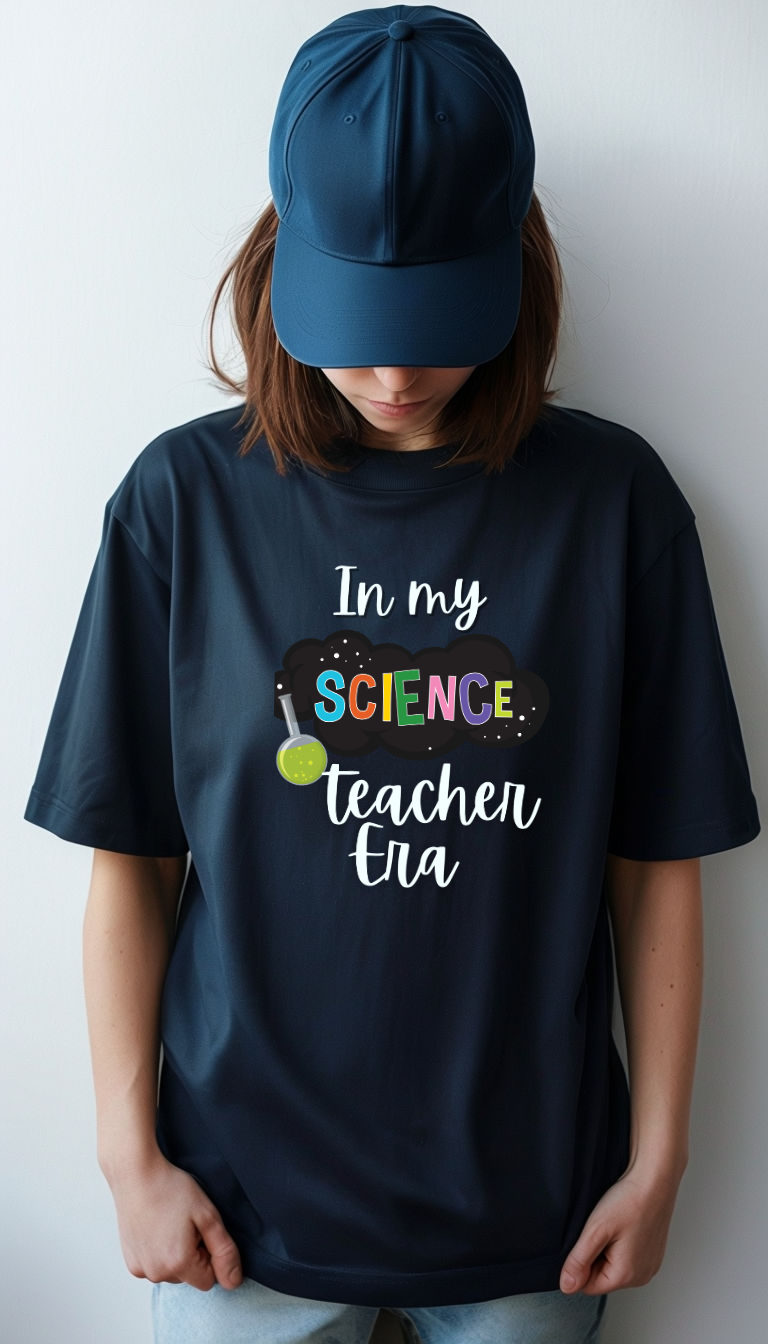 In My Science Teacher Era white letters