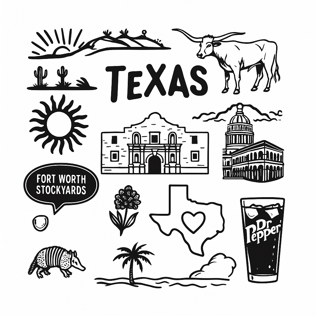 Texas Places in Texas T shirt