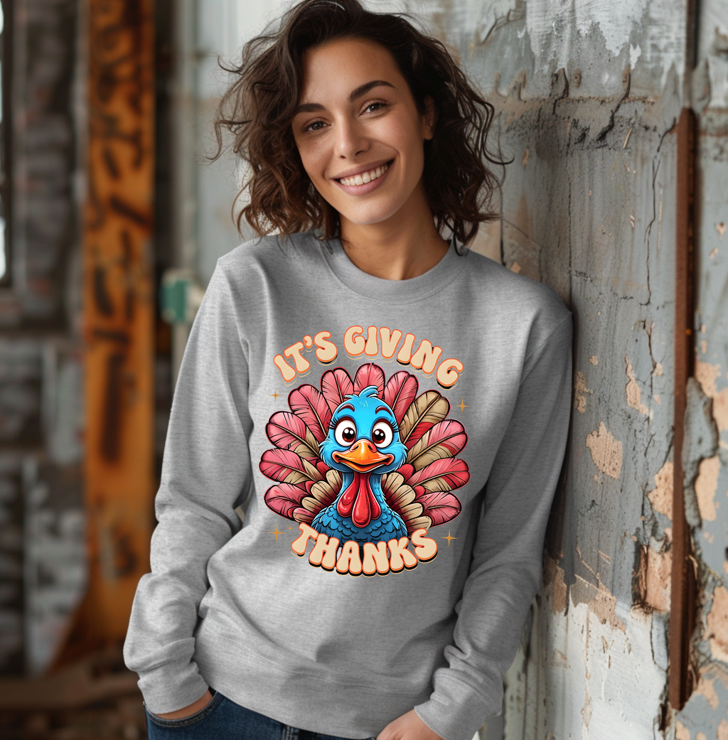 Turkey Give Thanks Thanksgiving Long Sleeve T-shirt (Copy)