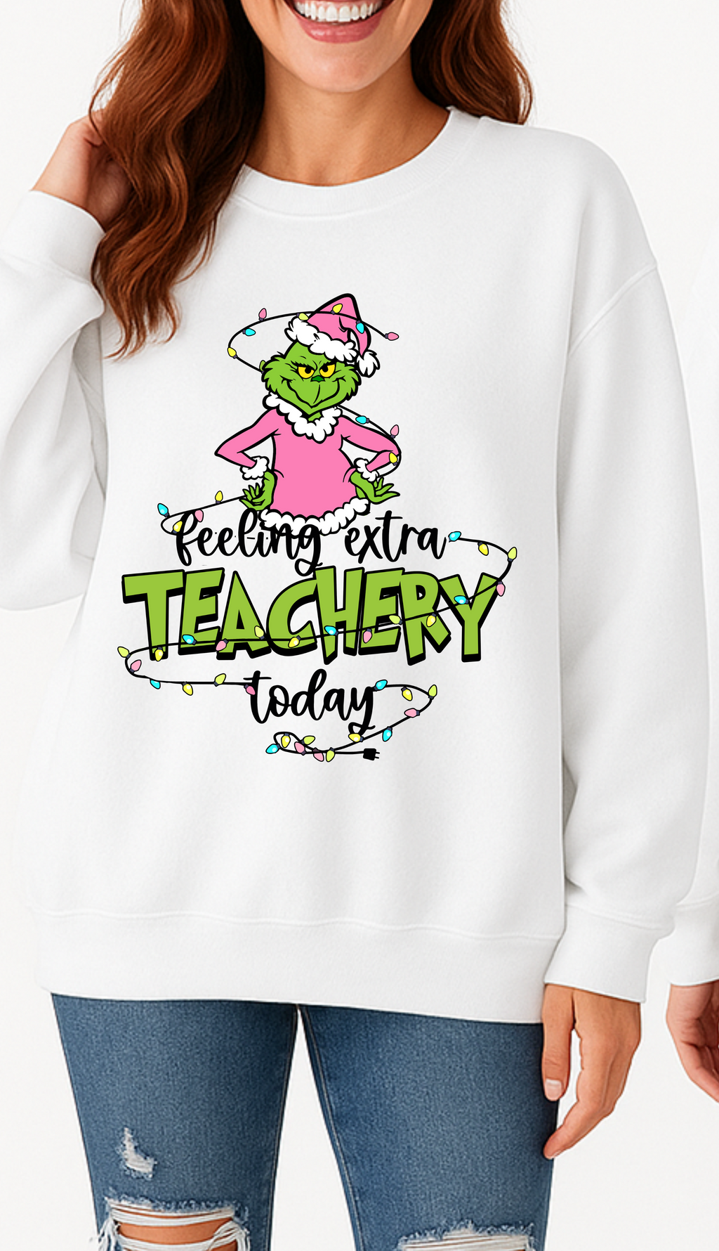 Grinch I'm Feeling Teachery Long sleeve t-shirt