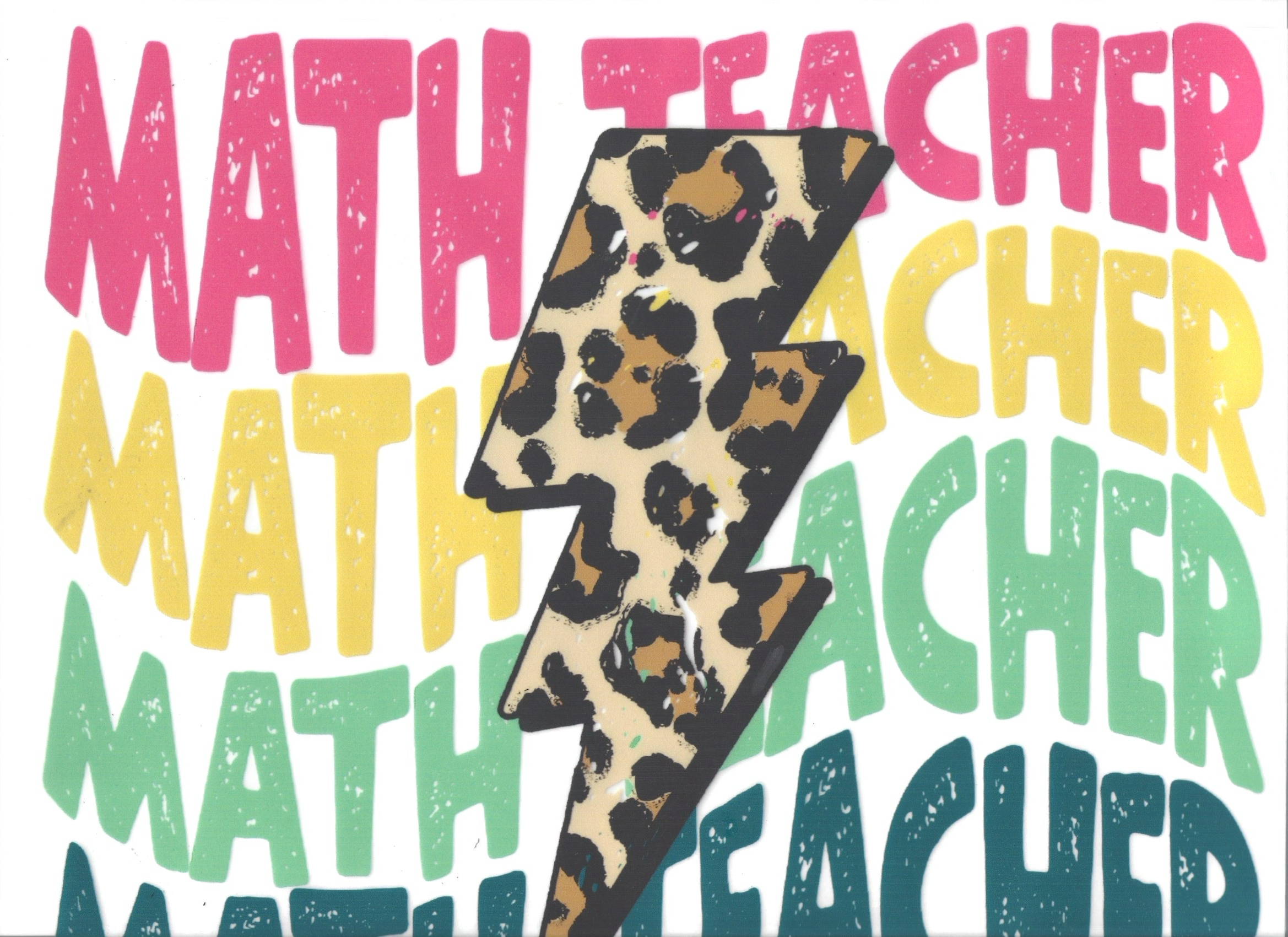 Math Teacher with Lightning Bolt Teacher T shirt